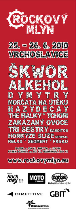 Plakát Rockový mlýn 2010 Plakát Rockový mlýn 2010
